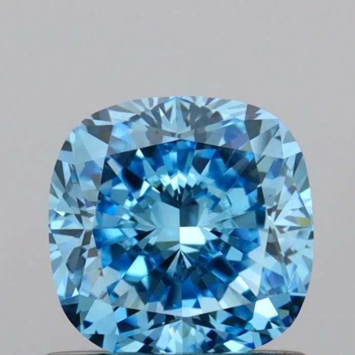 1.03ct Cushion modified Lab Grown Diamond (Colour Fancy Vivid Blue, Clarity VVS2, IGI Certified)