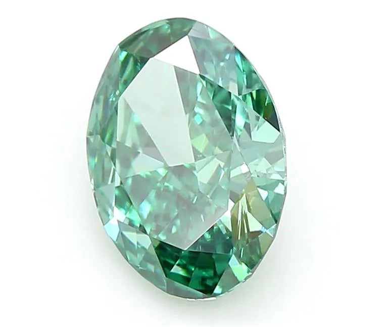 1.04ct Oval Lab Grown Diamond (Colour Fancy Vivid Green, Clarity VS1, IGI Certified)