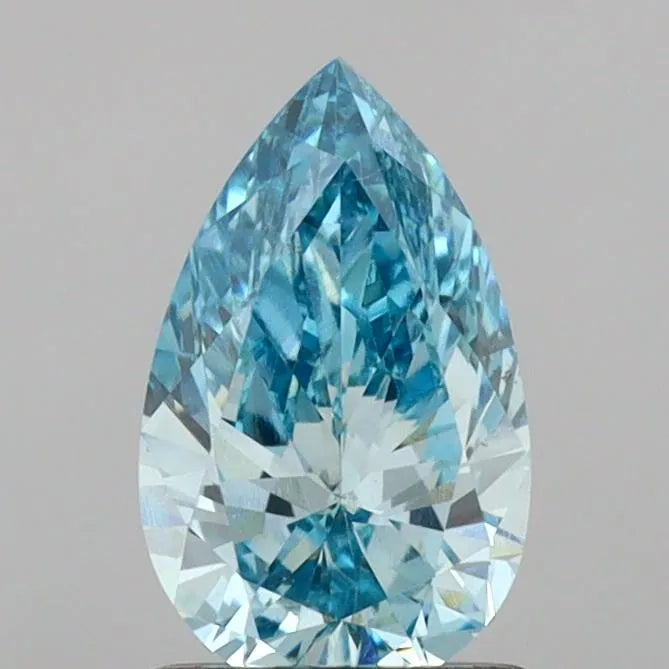 1.09ct Pear Lab Grown Diamond (Colour Fancy Vivid Blue, Clarity VS2, IGI Certified)