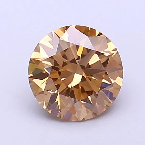 1.09ct Round Lab Grown Diamond (Colour Fancy Brown, Clarity VVS1, Cut ID, IGI Certified)