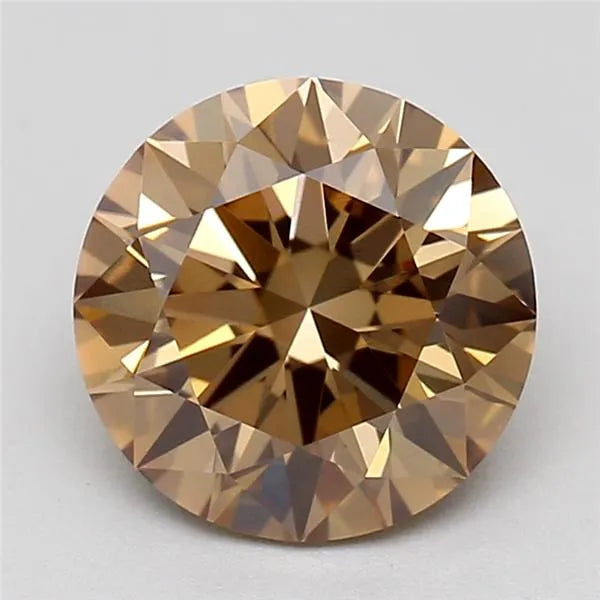 1.20ct Round Lab Grown Diamond (Colour Fancy Brown, Clarity VS1, Cut ID, IGI Certified)
