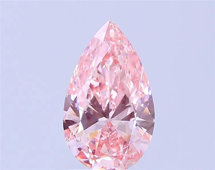 1.44ct Pear Lab Grown Diamond (Colour Fancy Vivid Pink, Clarity VS2, IGI Certified)