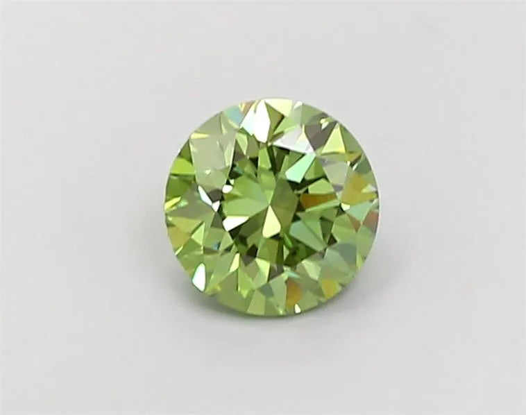 1.53ct Round Lab Grown Diamond (Colour Fancy Vivid Green, Clarity VS1, Cut GD, IGI Certified)