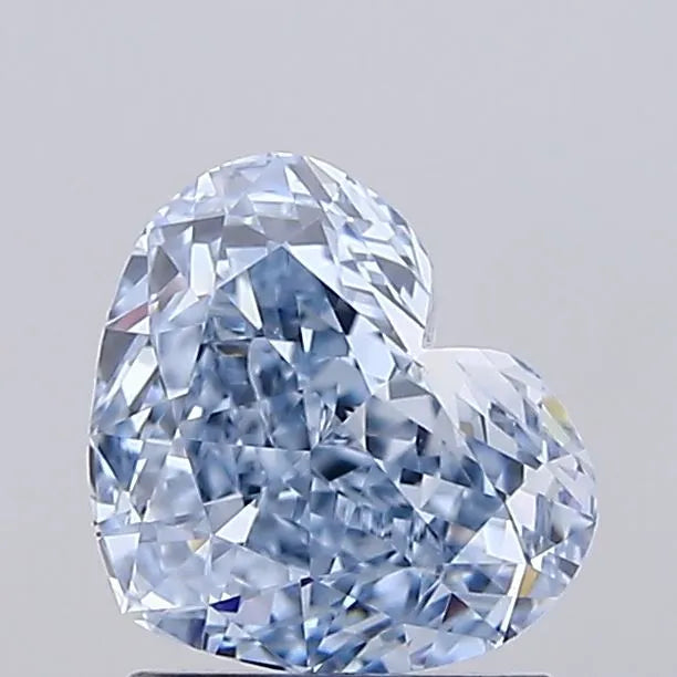 1.54ct Heart Lab Grown Diamond (Colour Fancy Blue, Clarity VVS2, IGI Certified)