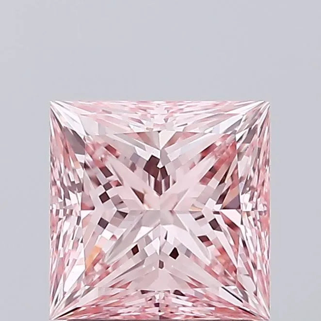 1.57ct Princess Lab Grown Diamond (Colour Fancy Intense Pink, Clarity VVS2, IGI Certified)