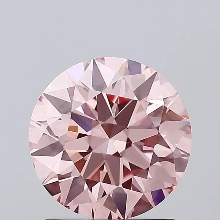 1.57ct Round Lab Grown Diamond (Colour Fancy Intense Pink, Clarity VS1, Cut ID, IGI Certified)