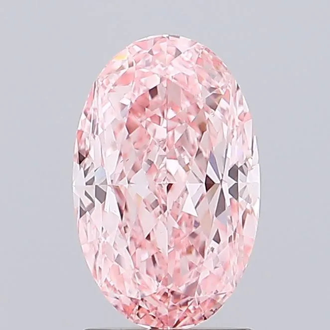 1.70ct Oval Lab Grown Diamond (Colour Fancy Vivid Pink, Clarity VVS2, IGI Certified)