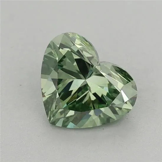 0.74ct Heart Lab Grown Diamond (Colour Fancy Vivid Green, Clarity VS1, IGI Certified)