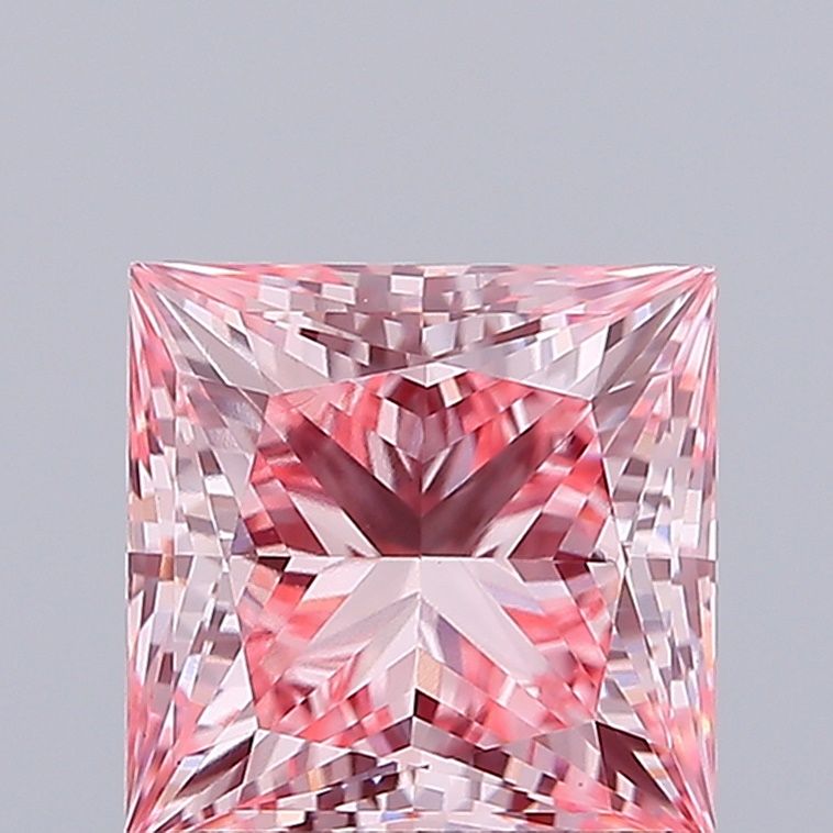 Diamant de laboratoire rose forme princesse - Fancy Vivid Pink - Maison française Exquisite Lab Diamonds