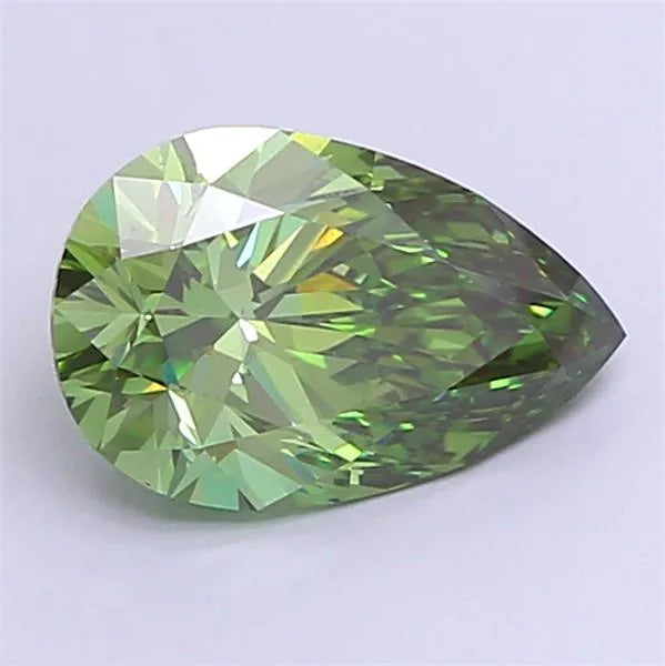1.77ct Pear Lab Grown Diamond (Colour Fancy Vivid Green, Clarity VVS2, IGI Certified)