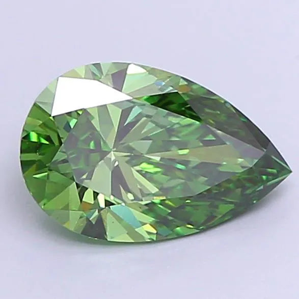 1.59ct Pear Lab Grown Diamond (Colour Fancy Vivid Green, Clarity VVS2, IGI Certified)