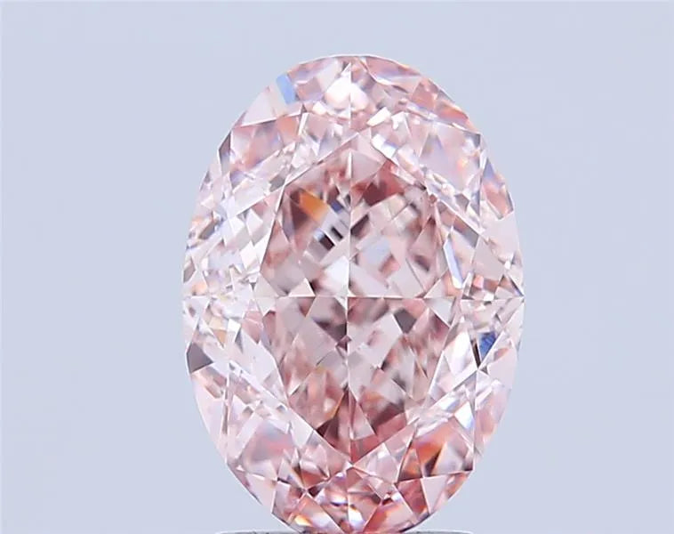 4.09ct Oval Lab Grown Diamond (Colour Fancy Brownish Pink, Clarity VS1, IGI Certified)