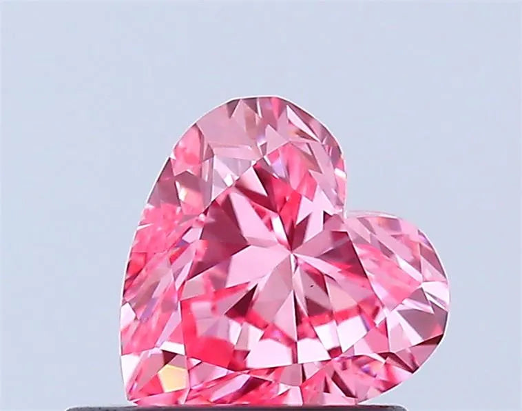 0.70ct Heart Lab Grown Diamond (Colour Fancy Vivid Pink, Clarity VS1, IGI Certified)