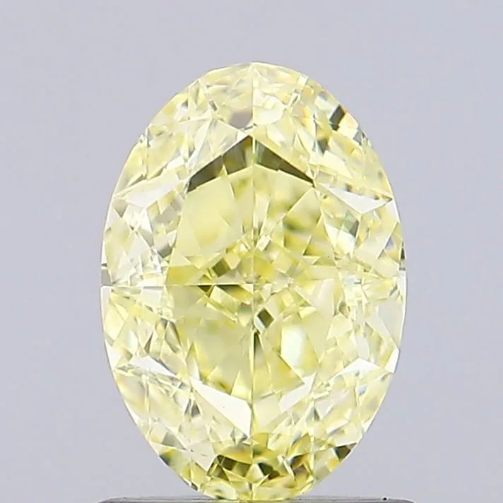 0.95ct Oval Lab Grown Diamond (Colour Fancy Intense Yellow, Clarity VVS2, Cut GD, IGI Certified)