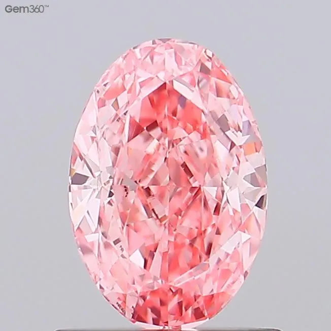 0.89ct Oval Lab Grown Diamond (Colour Fancy Vivid Pink, Clarity VS1, IGI Certified)