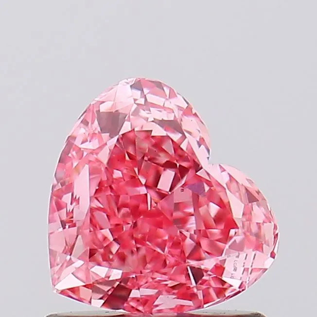 1.00ct Heart Lab Grown Diamond (Colour Fancy Vivid Pink, Clarity VS1, IGI Certified)