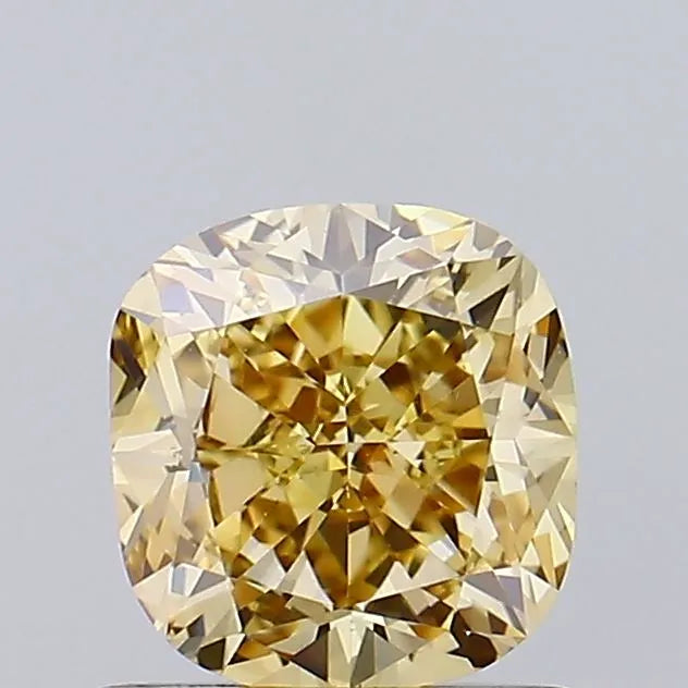1.01ct Cushion brilliant Lab Grown Diamond (Colour Fancy Brown Yellow, Clarity VS1, IGI Certified)