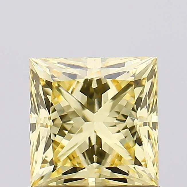 1.08ct Princess Lab Grown Diamond (Colour Fancy Intense Yellow, Clarity VVS2, IGI Certified)