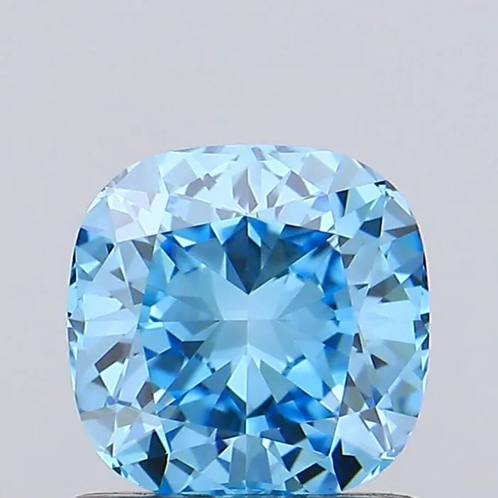 0.95ct Cushion modified Lab Grown Diamond (Colour Fancy Vivid Blue, Clarity VVS2, IGI Certified)