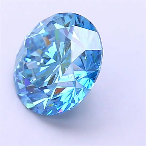 2.00ct Round Lab Grown Diamond (Colour Fancy Vivid Blue, Clarity VS1, Cut EX, IGI Certified)