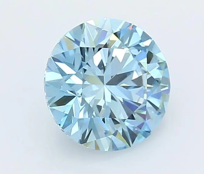 2.02ct Round Lab Grown Diamond (Colour Fancy Intense Blue, Clarity VS1, Cut ID, IGI Certified)