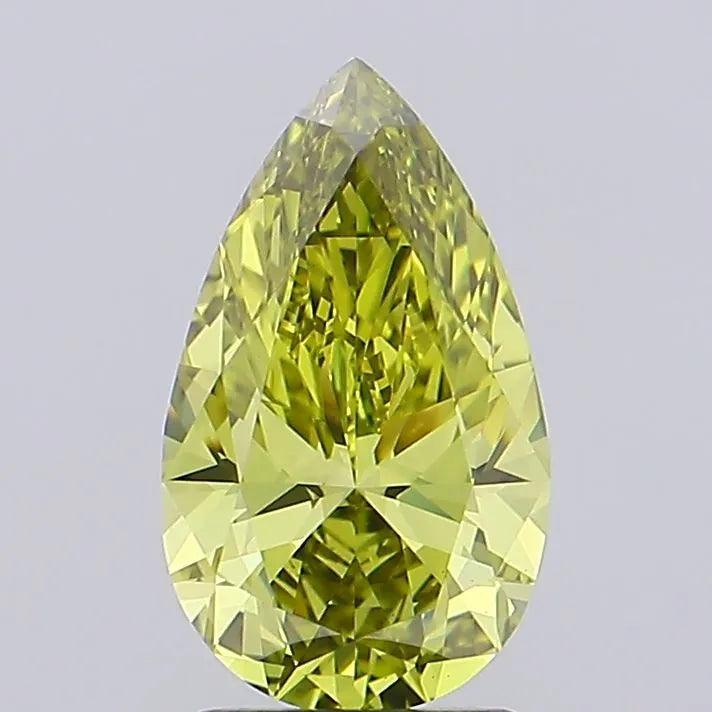 2.03ct Pear Lab Grown Diamond (Colour Fancy Intense Greenish Yellow, Clarity VS1, IGI Certified)