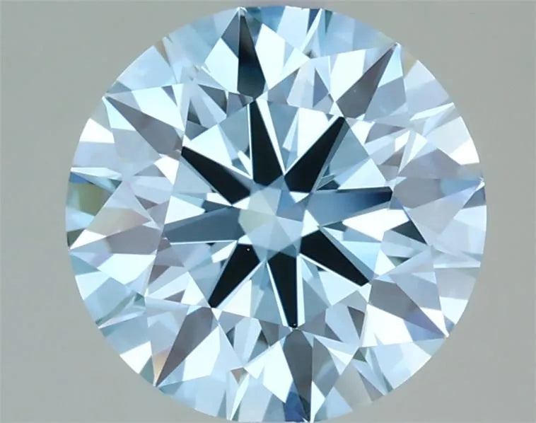 2.25ct Round Lab Grown Diamond (Colour Fancy Vivid Blue, Clarity VVS1, Cut ID, IGI Certified)