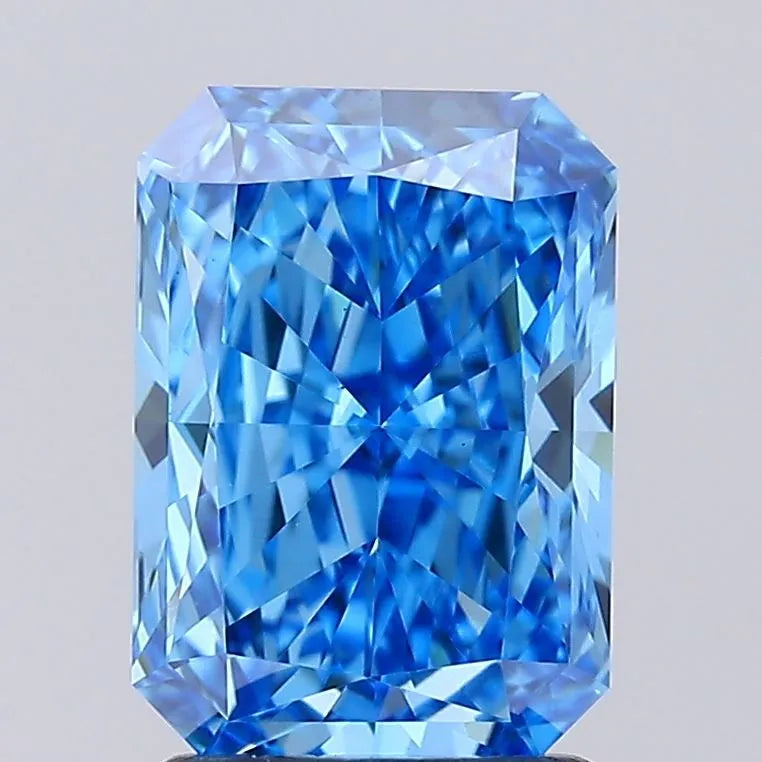 2.53ct Radiant Lab Grown Diamond (Colour Fancy Vivid Blue, Clarity VS2, IGI Certified)