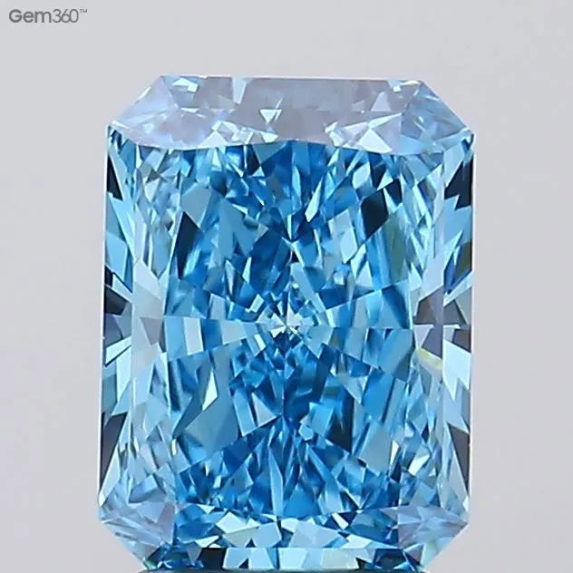2.53ct Radiant Lab Grown Diamond (Colour Fancy Vivid Blue, Clarity VVS1, IGI Certified)