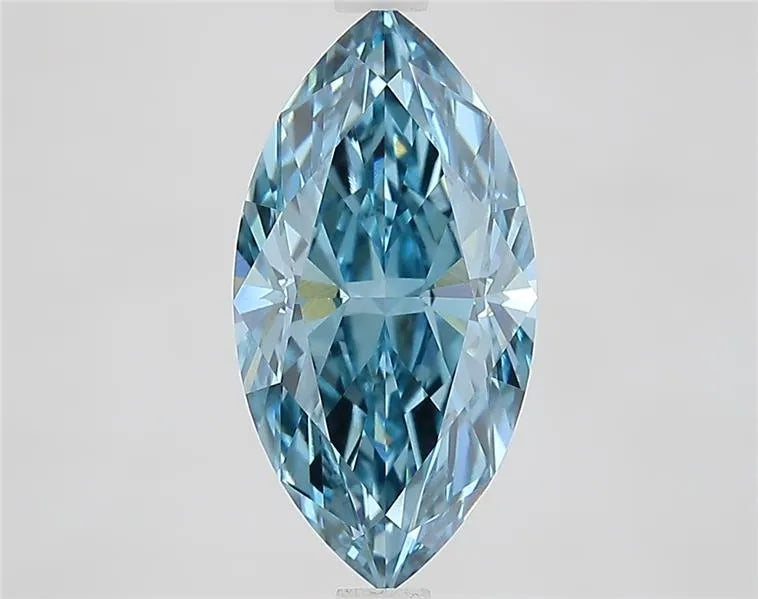 2.59ct Marquise Lab Grown Diamond (Colour Fancy Vivid Blue, Clarity VVS2, IGI Certified)