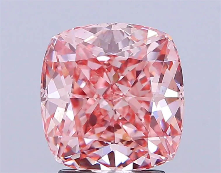 2.74ct Cushion modified Lab Grown Diamond (Colour Fancy Vivid Pink, Clarity VS1, IGI Certified)