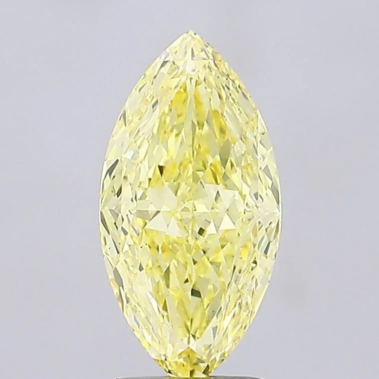 2.85ct Marquise Lab Grown Diamond (Colour Fancy Intense Yellow, Clarity VS1, IGI Certified)