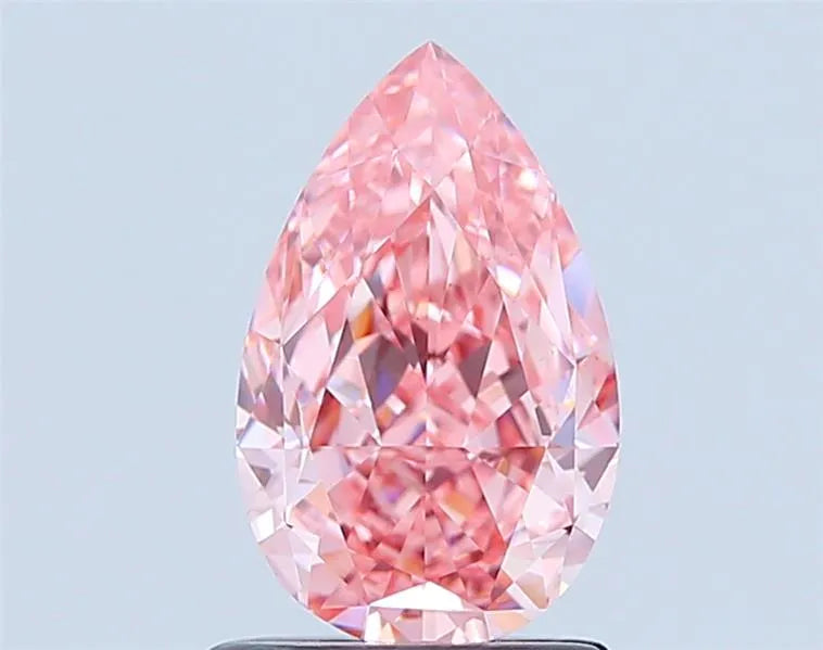 1.83ct Pear Lab Grown Diamond (Colour Fancy Vivid Pink, Clarity VS1, IGI Certified)