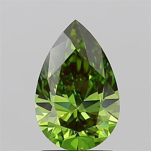 1.50ct Pear Lab Grown Diamond (Colour Fancy Vivid Green, Clarity VS1, IGI Certified)