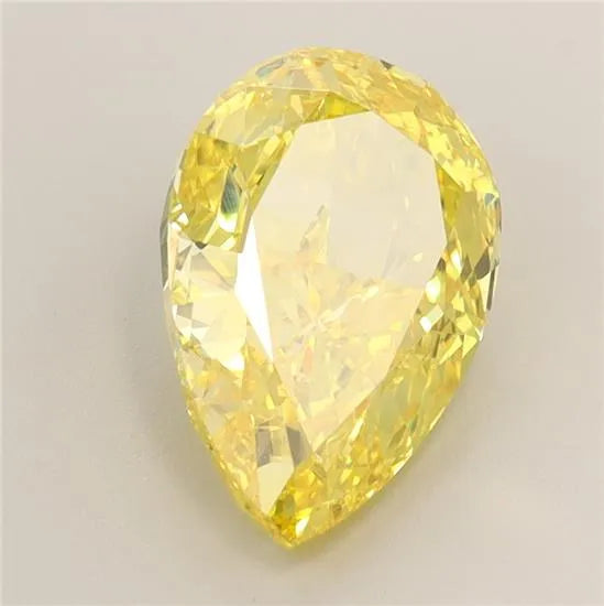 3.00ct Pear Lab Grown Diamond (Colour Fancy Vivid Yellow, Clarity VS2, IGI Certified)