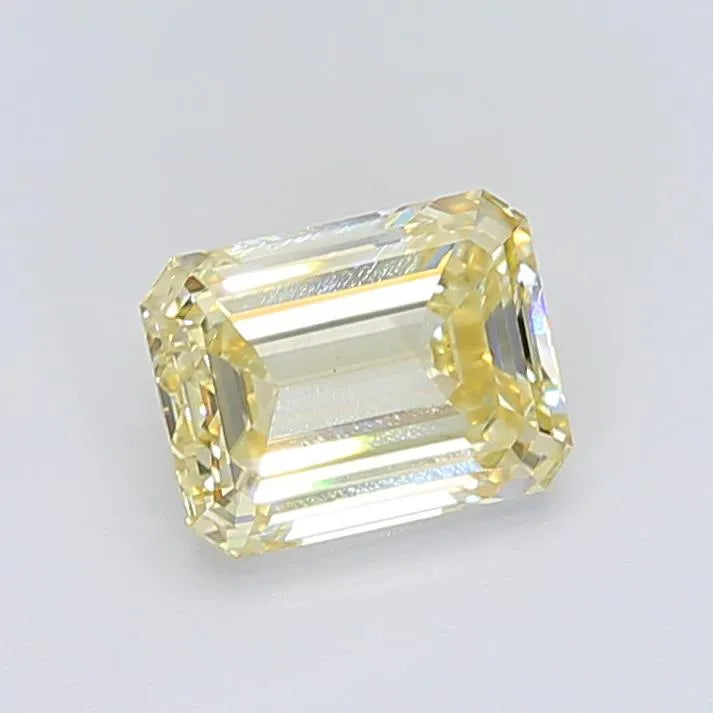2.45ct Emerald Lab Grown Diamond (Colour Fancy Yellow, Clarity VS2, IGI Certified)