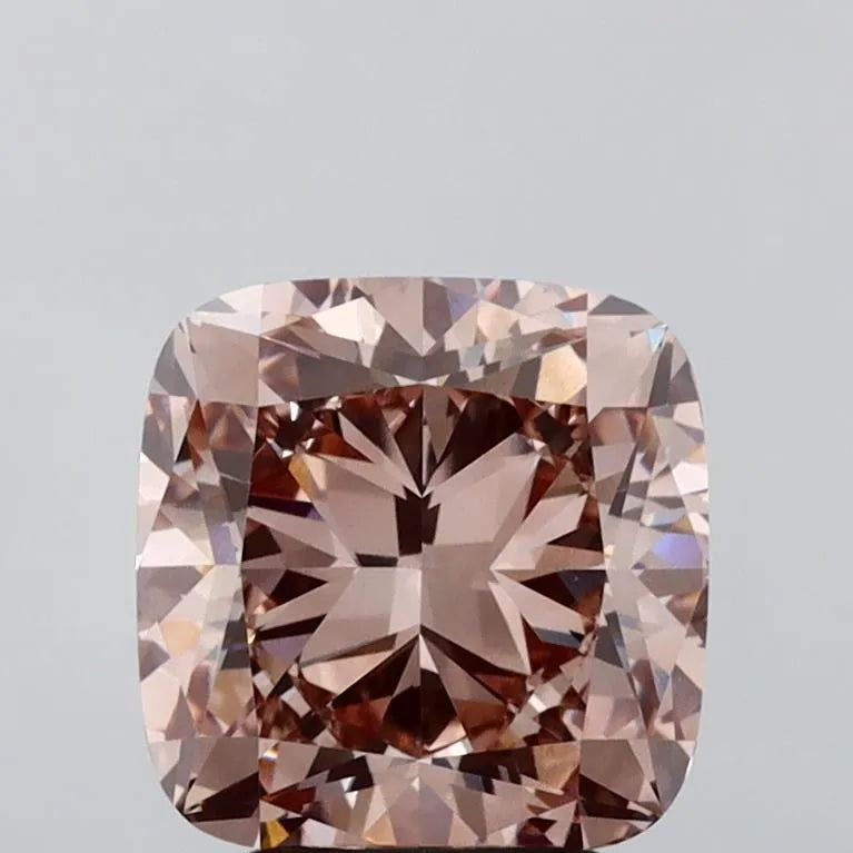 3.61ct Cushion brilliant Lab Grown Diamond (Colour Fancy Brown Pink, Clarity VVS2, IGI Certified)
