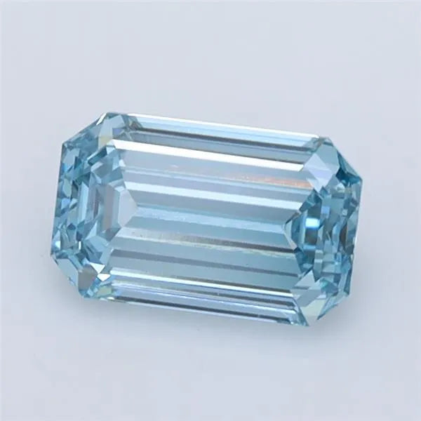 0.93ct Emerald Lab Grown Diamond (Colour Fancy Intense Greenish Blue, Clarity VS1, IGI Certified)