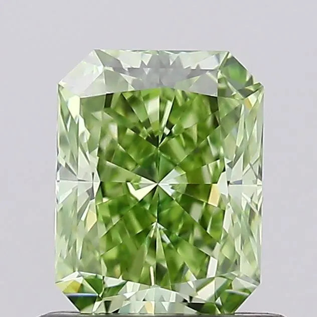 0.78ct Radiant Lab Grown Diamond (Colour Fancy Vivid Green, Clarity VVS1, Cut GD, IGI Certified)