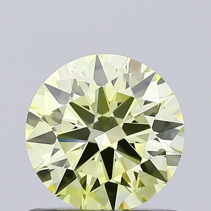 0.77ct Round Lab Grown Diamond (Colour Fancy Yellow, Clarity VVS2, Cut ID, IGI Certified)
