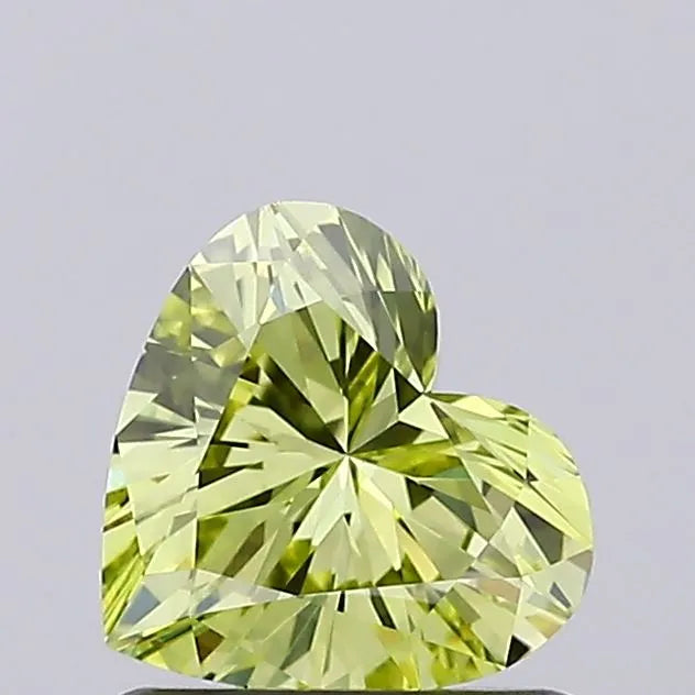 0.82ct Heart Lab Grown Diamond (Colour Fancy Intense Yellow, Clarity VVS2, IGI Certified)