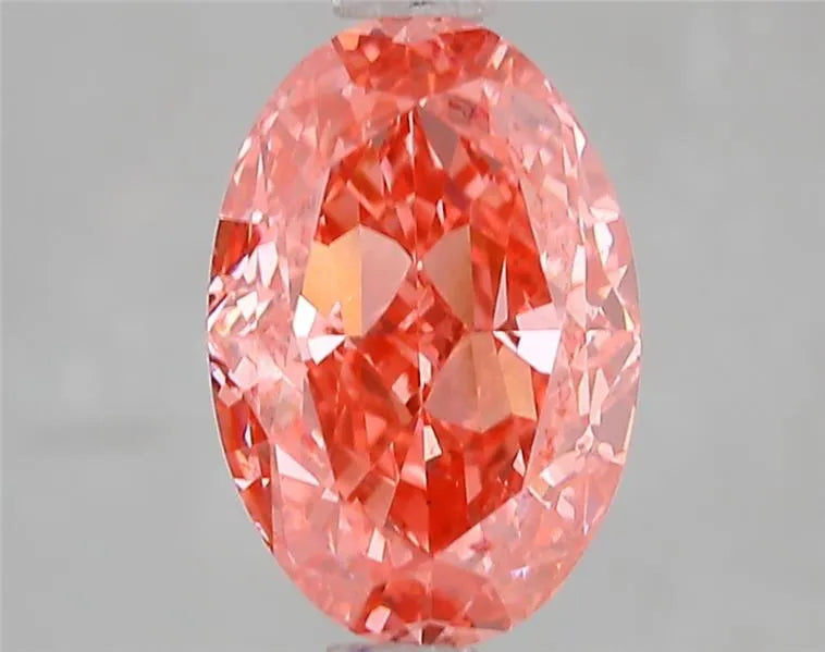 2.52ct Oval Lab Grown Diamond (Colour Fancy Vivid Pink, Clarity VS2, IGI Certified)