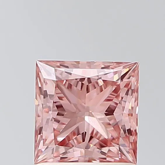 1.04ct Princess Lab Grown Diamond (Colour Fancy Vivid Pink, Clarity VS1, IGI Certified)
