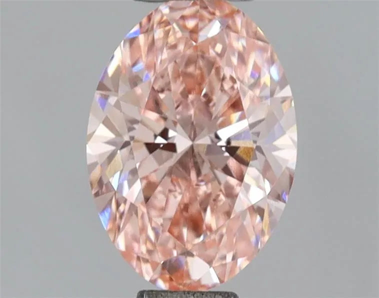 0.78ct Oval Lab Grown Diamond (Colour Fancy Vivid Pink, Clarity VS1, IGI Certified)