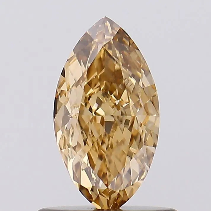 0.75ct Marquise Lab Grown Diamond (Colour Fancy Brown, Clarity VVS2, IGI Certified)