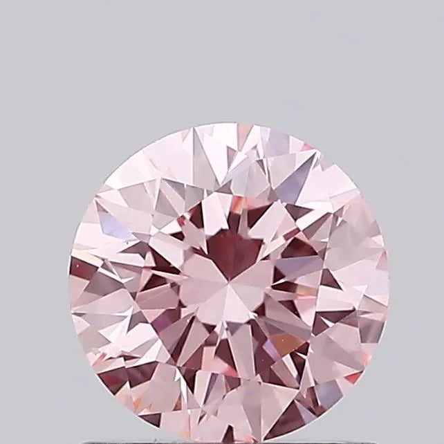 0.79ct Round Lab Grown Diamond (Colour Fancy Vivid Pink, Clarity VS1, Cut EX, IGI Certified)