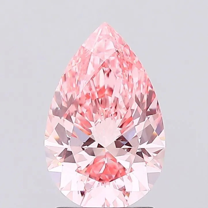 1.84ct Pear Lab Grown Diamond (Colour Fancy Vivid Pink, Clarity VS1, IGI Certified)