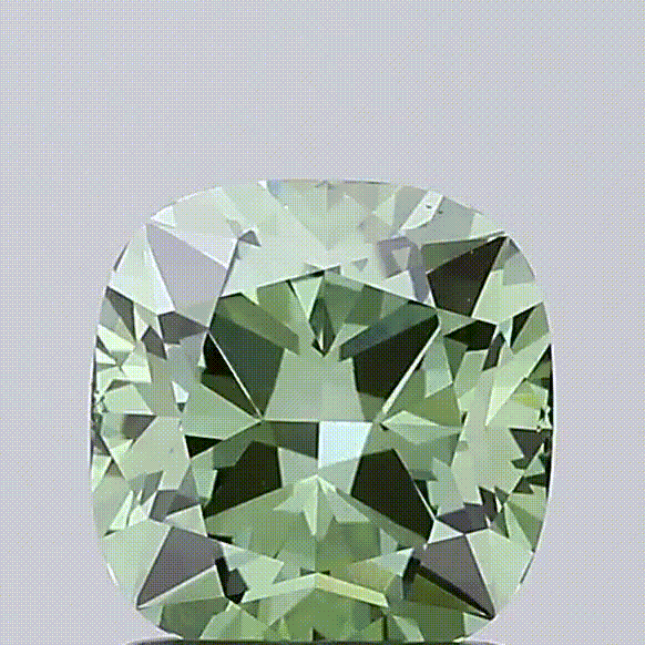 diamant de laboratoire coussin couleur Fancy. Certificat IGI. 1,12 carat.