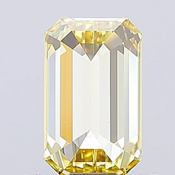 0.81ct Emerald Lab Grown Diamond (Colour Fancy Intense Yellow, Clarity VS1, IGI Certified)
