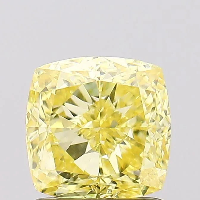 1.51ct Cushion modified Lab Grown Diamond (Colour Fancy Intense Yellow, Clarity VS1, IGI Certified)